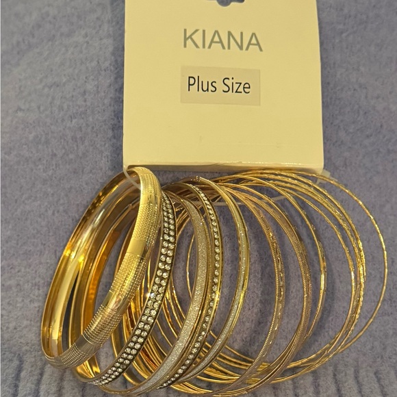 kiana Jewelry - Plus size Gold Bangle Set for Women